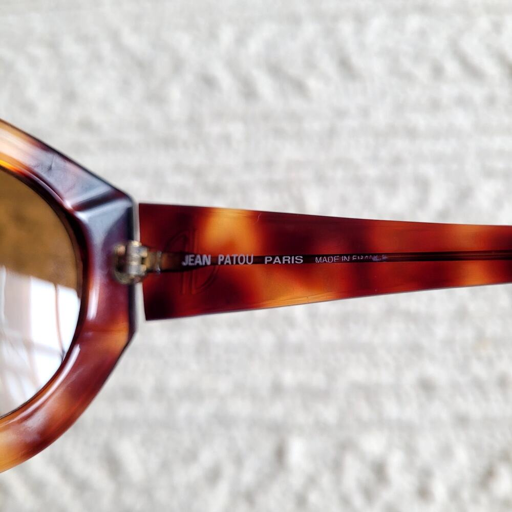 Vtg 80's Jean Patou Paris Tortoiseshell French Sunglasses - Picture 4 of 7